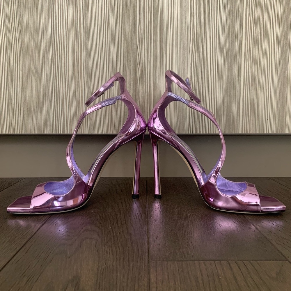 Jimmy Choo Azia 110mm Metallic-effect Sandals
